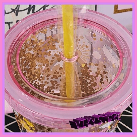 NWT {Care Bears}  Joyful Journeys: Gold Confetti Travel Cup 32 oz - Picture 3 of 5